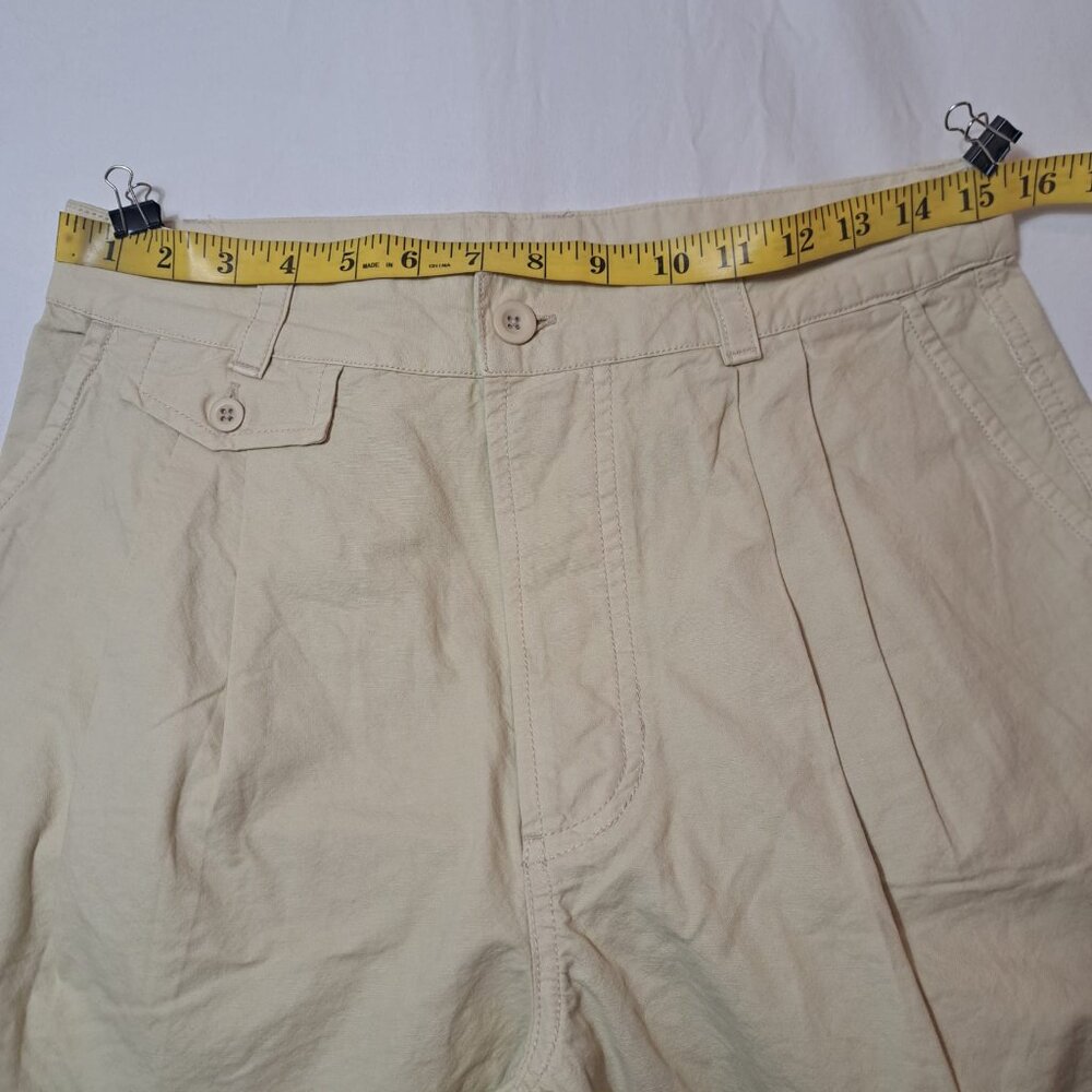 Free People High Street Brown Rice Trouser Shorts Sz 4 New Cotton/Linen - Picture 11 of 15